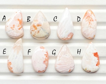 Pink Scolecite Cabochon Loose Gemstone For Jewelry Making, AAA+ Natural Pink Scolecite For Handmade Jewelry And Wirewrap -  26423-26430