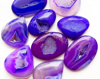 Purple Window Druzy Cabochon Wholesale lot Gemstone By Weight With Different Shapes And Sizes Used For Jewelry Making