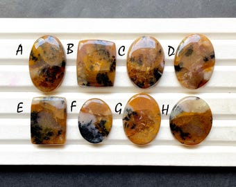 New Brown Dendritic Opal Cabochon Loose Gemstone For Jewelry Making, AAA+ Natural Brown Dendritic Opal For Handmade Jewelry - 30712-30719