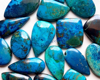 Top SHATTUCKITE Cabochon Wholesale Lot, AAA+ Natural Top Grade Shattuckite By Weight With Different Shapes And Sizes For Jewelry Making