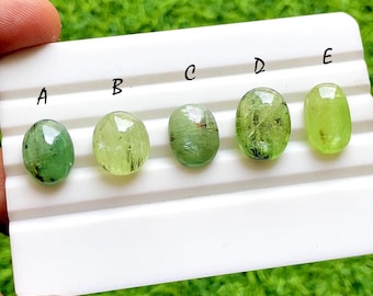 NEW Green Kyanite Cabochon Loose Gemstone For Jewelry Making, AAA+ Natural Green Kyanite Cabochon Gemstone For Jewelry - 38184-38188