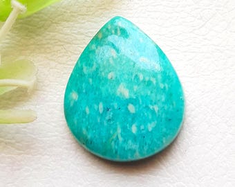 Peruvian Amazonite Cabochon Loose Gemstone For Jewelry Making, AAA+ Natural Peruvian Amazonite Cabochon For Handmade Jewelry - 24396-24399