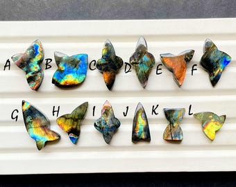 New Finland SPECTROLITE LABRADORITE Fancy Shape Cabochon Loose Gemstone, AAA+ Natural Spectrolite Labradorite For Wire Wrap - 27660-27671