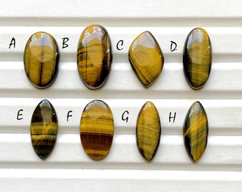 Multi Tiger's Eye Cabochon Loose Gemstone For Jewelry Making, AAA+ High Polish Multi Tiger's Eye Cabochon For Wire Wrap - 29461-29468