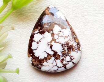 White Magnesite Wild Horse Jasper Cabochon Loose Gemstone, AAA+ Natural Wild Horse Gemstone For Handmade Jewelry And Wire Wrap - 23084-23087
