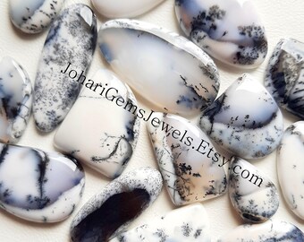 Dendritic Opal Cabochon LOT, Wholesale Lot Dendritic Opal Cabochon By Weight With Different Shapes And Sizes Used For Jewelry Making