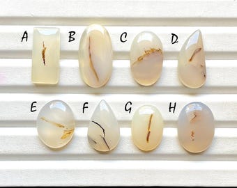 Selected Scenic Agate Cabochon Loose Gemstone For Jewelry Making, AAA+ Natural Scenic Agate Gemstone For Wire Wrap - 32801-32808