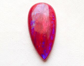 RARE Pink Rainbow Moonstone Cabochon Loose Gemstone , AAA+ BIG  Pink Rainbow Moonstone For Handmade Jewelry And Wire Wrap - 245126