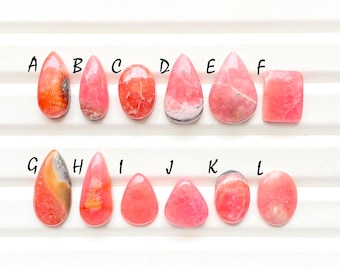 Amazing GUMMY Rhodochrosite Cabochon Loose Gemstone For Jewelry Making, AAA+ Natural Rhodochrosite Cabochon For Wire Wrap - 25088-25099