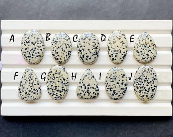 Dalmatian Cabochon Loose Gemstone For Jewelry Making, AAA+ Natural Dalmatian Gemstone Cabochon For Wire Wrap & Handmade Jewelry- 31631-31640