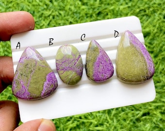 NEW Stichtite With Purpurite Cabochon Loose Gemstone For Jewelry Making, AAA+ Natural Stichtite With Purpurite For Wire Wrap - 37201-37204