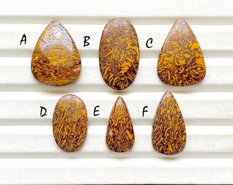 NEW Maryam Jasper Cabochon Loose Gemstone For Jewelry Making, AAA+ Natural Maryam Jasper Gemstone Cabochon For Wire Wrap - 29352-29357