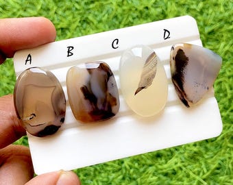 Montana Agate Cabochon Loose Gemstone For Jewelry Making, Natural Montana Agate Gemstone For Handmade Jewelry and Wirewrap - 36836-36839