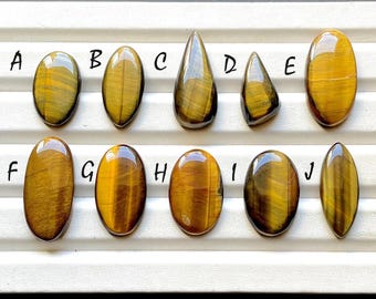 Multi Tiger's Eye Cabochon Loose Gemstone For Jewelry Making, AAA+ High Polish Multi Tiger's Eye Cabochon For Wire Wrap - 33461-33470