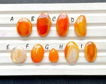 Selected Carnelian Cabochon Loose Gemstone For Jewelry Making, AAA+ Natural Carnelian Cabochon For Handmade Jewelry & Wire Wrap 32229-32237