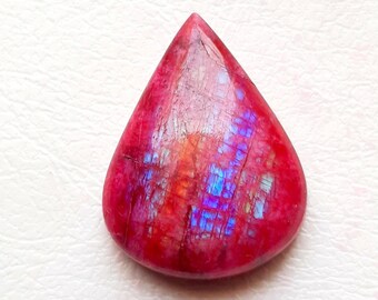 RARE Pink Rainbow Moonstone Cabochon Loose Gemstone , AAA+ Pink Rainbow Moonstone For Handmade Jewelry And Wire Wrap - 24522-24525