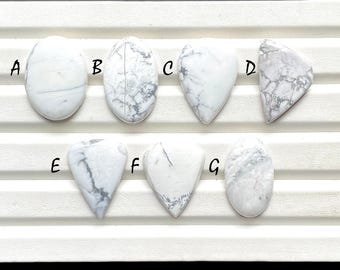 Howlite Turquoise Cabochon Loose Gemstone For Jewelry Making, AAA+ Natural Howlite Turquoise Gemstone Cabochon For Wire Wrap- 27514-27520