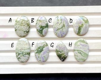 NEW Peace Jade Cabochon Loose Gemstone For Jewelry Making, AAA+ Natural Peace Jade Gemstone Cabochon For Wire Wrap - 30891-30898