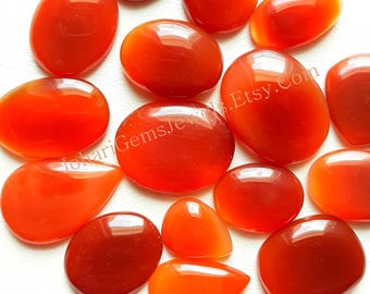 Carnelian Gemstone Cabochon, Wholesale Lot Cabochon By Weight With Different Shapes And Sizes Used For Jewelry Making
