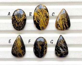 NEW Pilbara Jasper Cabochon Loose Gemstone For Jewelry Making, AAA+ Natural Pilbara Jasper Gemstone Cabochon For Wire Wrap - 29327-29332