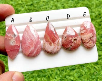 RHODOCHROSITE Cabochon Loose Gemstone, AAA+ Natural Rhodochrosite Cabochon For Handmade Jewelry and Wire wrap - 38208-38212