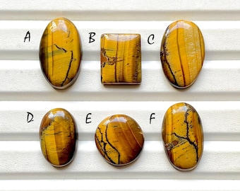 Multi Tiger's Eye Cabochon Loose Gemstone For Jewelry Making, AAA+ High Polish Multi Tiger's Eye Cabochon For Wire Wrap - 31694-31699