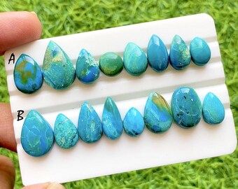 Natural Chilean Opal Cabochon Loose Gemstone 8 Pieces Lot, AAA+ Chilean Opal Gemstone Cabochon For Handmade Jewelry - 36773-36774