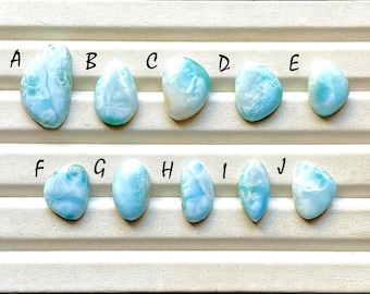 Top Blue LARIMAR Cabochon Loose Gemstone For Jewelry Making, AAA+ Natural Larimar Gemstone Cabochon For Wire Wrap - 33767-33776