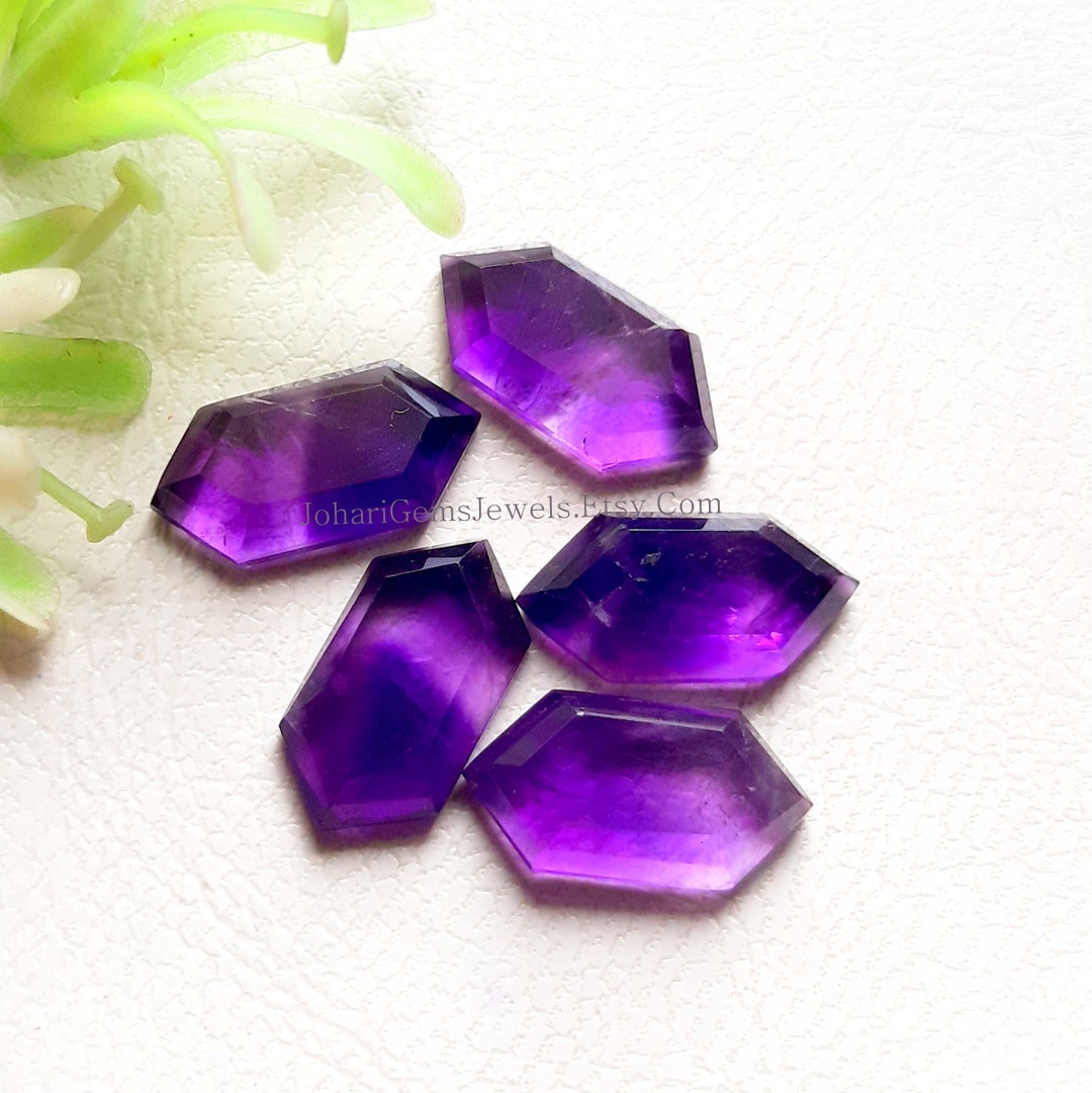 Buy Amethyst Fancy Shape Rose Cut Gemstone Natural Amethyst