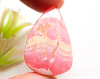 RHODOCHROSITE Cabochon Loose Gemstone | Size : 36X25X6 | AAA+ Natural RHODOCHROSITE Gemstone For Handmade Jewelry and Wirewrap - 14778