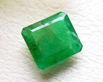 EMERALD Faceted Loose Gemstone For Jewelry Making | Size : 8x8x3 MM | Natural Faceted Emerald For Handmade Jewelry - 7248