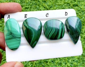 New Design Malachite Cabochon Loose Gemstone For Jewelry Making, AAA+ Natural Malachite Cabochon Gemstone For Wire Wrap -34936-34939
