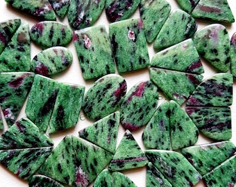New RUBY ZOISITE PAIR Cabochon Wholesale Lot By Weight With Different Shapes And Sizes Used For Jewelry Making