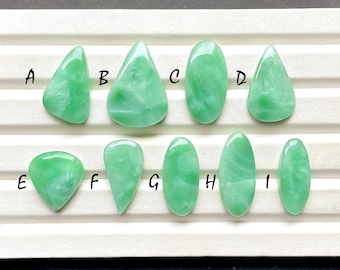 Selected Hemimorphite Cabochon Loose Gemstone For Jewelry Making, AAA+ Natural Green Hemimorphite Cabochon For Wire Wrap - 28293-28301