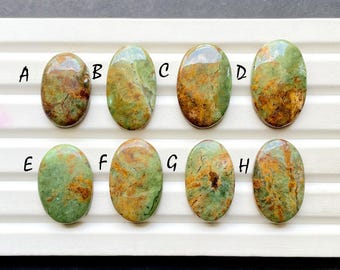 NEW Chrome Chalcedony  Cabochon Loose Gemstone For Jewelry Making, AAA+ Natural Chrome Chalcedony For Handmade Jewelry - 30400-30407