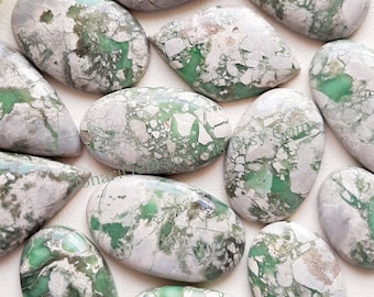 NEW VARISCITE Cabochon Wholesale Lot, Natural AAA+ Variscite By Weight With Different Shapes And Sizes Used For Jewelry Making