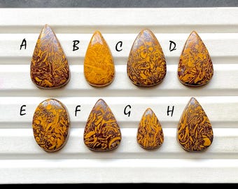 NEW Maryam Jasper Cabochon Loose Gemstone For Jewelry Making, AAA+ Natural Maryam Jasper Gemstone Cabochon For Wire Wrap - 31700-31707