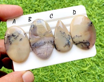 Winter Vein Dendritic Agate Cabochons, AAA+ Natural Scenic Dendritic Agate Stone, Tree Pattern Gemstone, Artisan Jewelry Supply -35603-35606