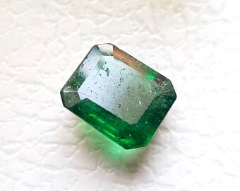 Natural EMERALD Faceted Loose Gemstone For Jewelry Making | Size : 6X5X3 MM | Natural Faceted Emerald For Handmade Jewelry - 7253