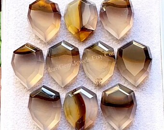 New Designer Montana Agate 12x16 MM Fancy Cut Pear Flat Back Gemstone 10 Pieces Lot, AAA+ Natural Bio Montana Agate Used For Jewelry Making