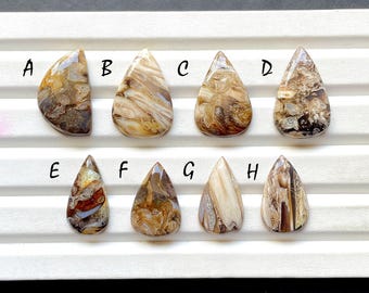 Natural Wild Horse Jasper Cabochon Loose Gemstone, AAA+ Natural Wild Horse Jasper Gemstone For Handmade Jewelry and Wire Wrap - 30254-30261