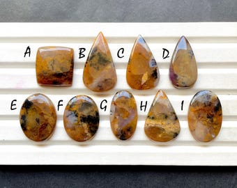 New Brown Dendritic Opal Cabochon Loose Gemstone For Jewelry Making, AAA+ Natural Brown Dendritic Opal For Handmade Jewelry - 30703-30711