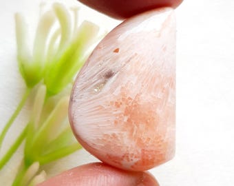 Pink Scolecite Cabochon Loose Gemstone For Jewelry Making, AAA+ Natural Pink Scolecite For Handmade Jewelry And Wirewrap -  22726-22729