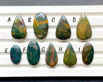Selected Blood Stone Cabochon Loose Gemstone For Jewelry Making, AAA+ Natural Blood Stone Cabochon Gemstone For Wire Wrap - 30167-30175