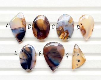Montana Agate Cabochon Loose Gemstone For Jewelry Making, Natural Montana Agate Gemstone For Handmade Jewelry And Wire Wrap - 26838-26844
