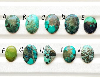 Natural Tibetan Turquoise Cabochon Loose Gemstone For Jewelry Making, AAA+ Tibetan Turquoise For Handmade Jewelry & Wire Wrap - 23701-236710