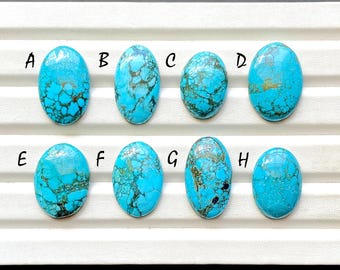 Selected Magnesite Turquoise Cabochon Loose Gemstone For Jewelry Making, AAA+ High Polish Magnesite Turquoise For Wire Wrap - 29781-29788