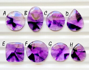 Selected AMETHYST STAR Cabochon Loose Gemstone, Top Quality Rare Amethyst Star Cabochon for Jewelry Making and Wire Wrapping - 24482-24489