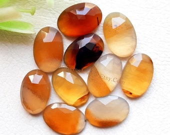 MONTANA AGATE Oval Shape Rose Cut - 10 Pieces Lot Montana Agate 8x12mm Oval Shape Rose Cut Gemstone For Jewelry Making, Pendant, Ring