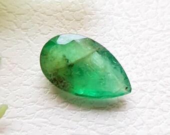 EMERALD Faceted Loose Gemstone For Jewelry Making | Size : 12X7X3 MM | Natural Faceted Emerald For Handmade Jewelry - 7256